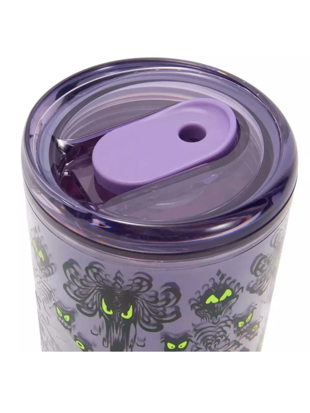 NEW DISNEY STARBUCKS HAUNTED MANSION EYES 24oz TUMBLER WITH STRAW & CANDELABRA